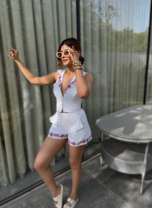 CRIMSON COLLAR SET