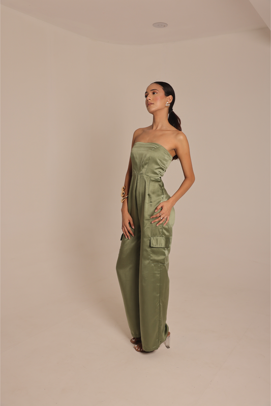 OLIVE AURA JUMPSUIT