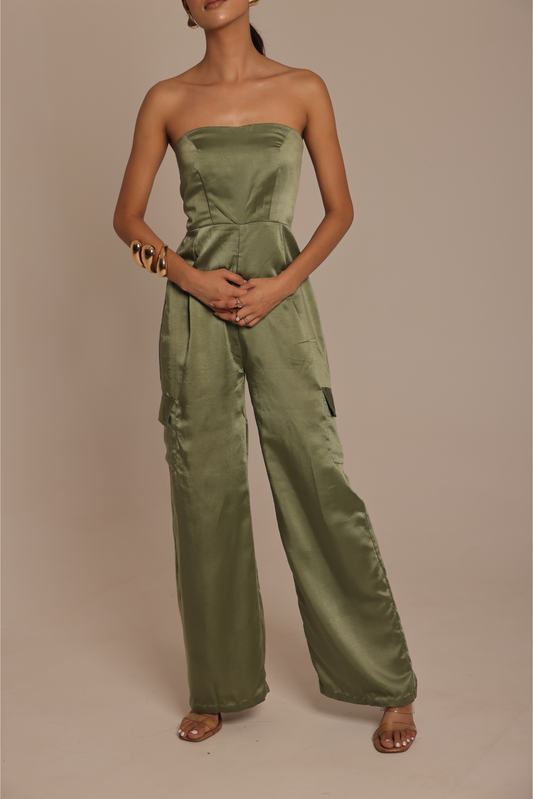 OLIVE AURA JUMPSUIT