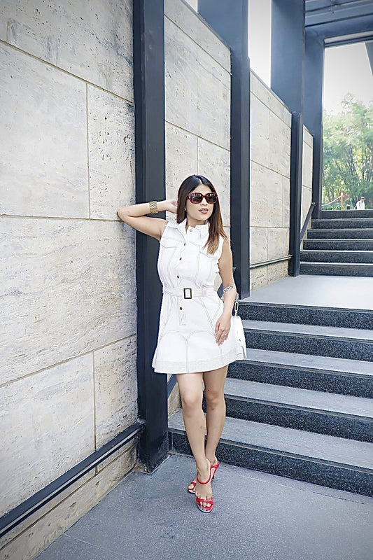 SUNSET STITCH DRESS