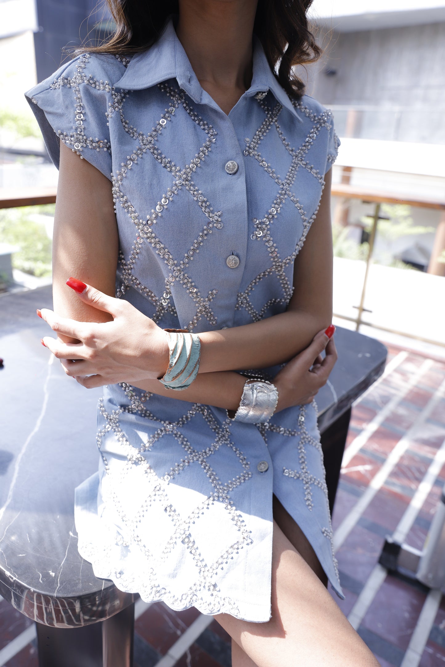 DENIM DAZZLE DRESS