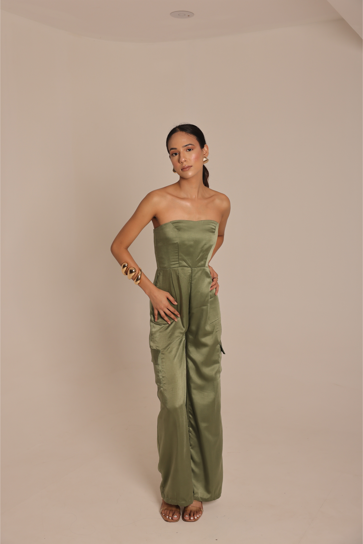 OLIVE AURA JUMPSUIT