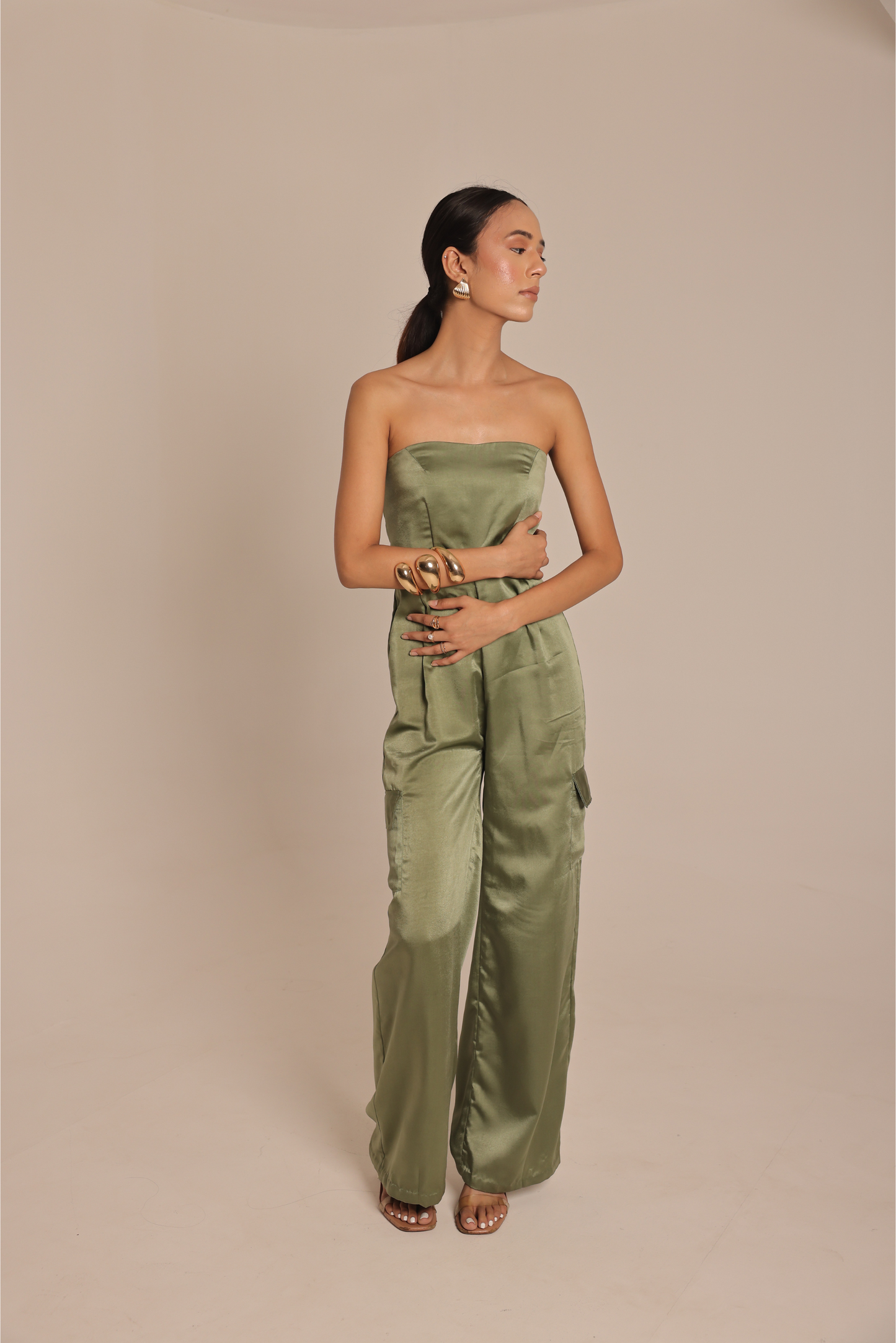OLIVE AURA JUMPSUIT